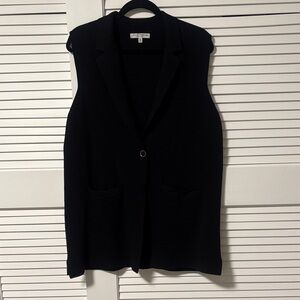 Black cardigan sweater Vest